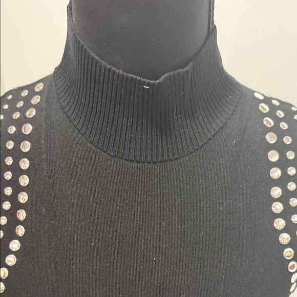 Elegant Black Tank Top with Silver Studs - Picture 6 of 6